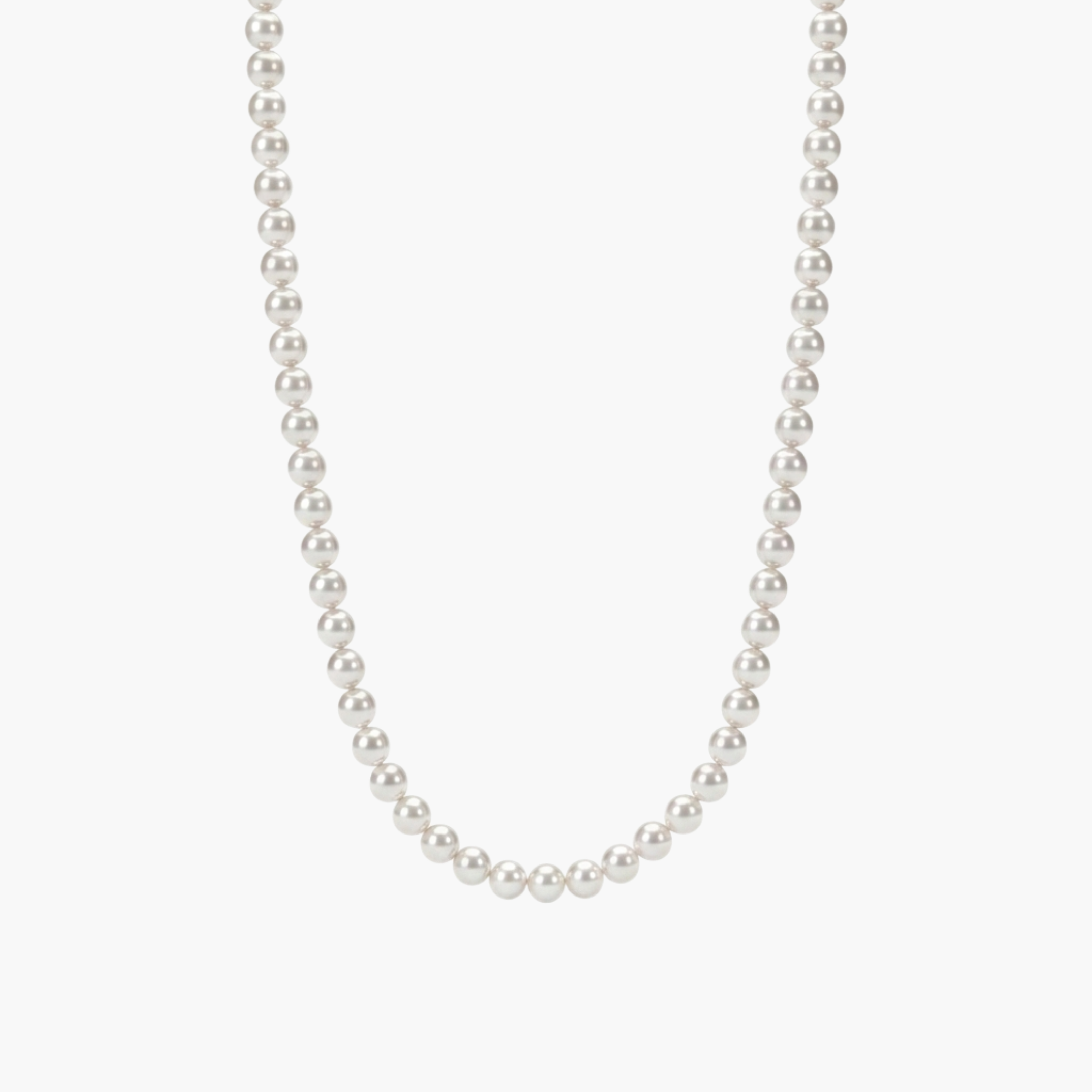 Girocollo Perline Urban Sphere VANDEM in acciaio oro, collana da uomo a filo singolo con perle sferiche rotonde bianche lucide