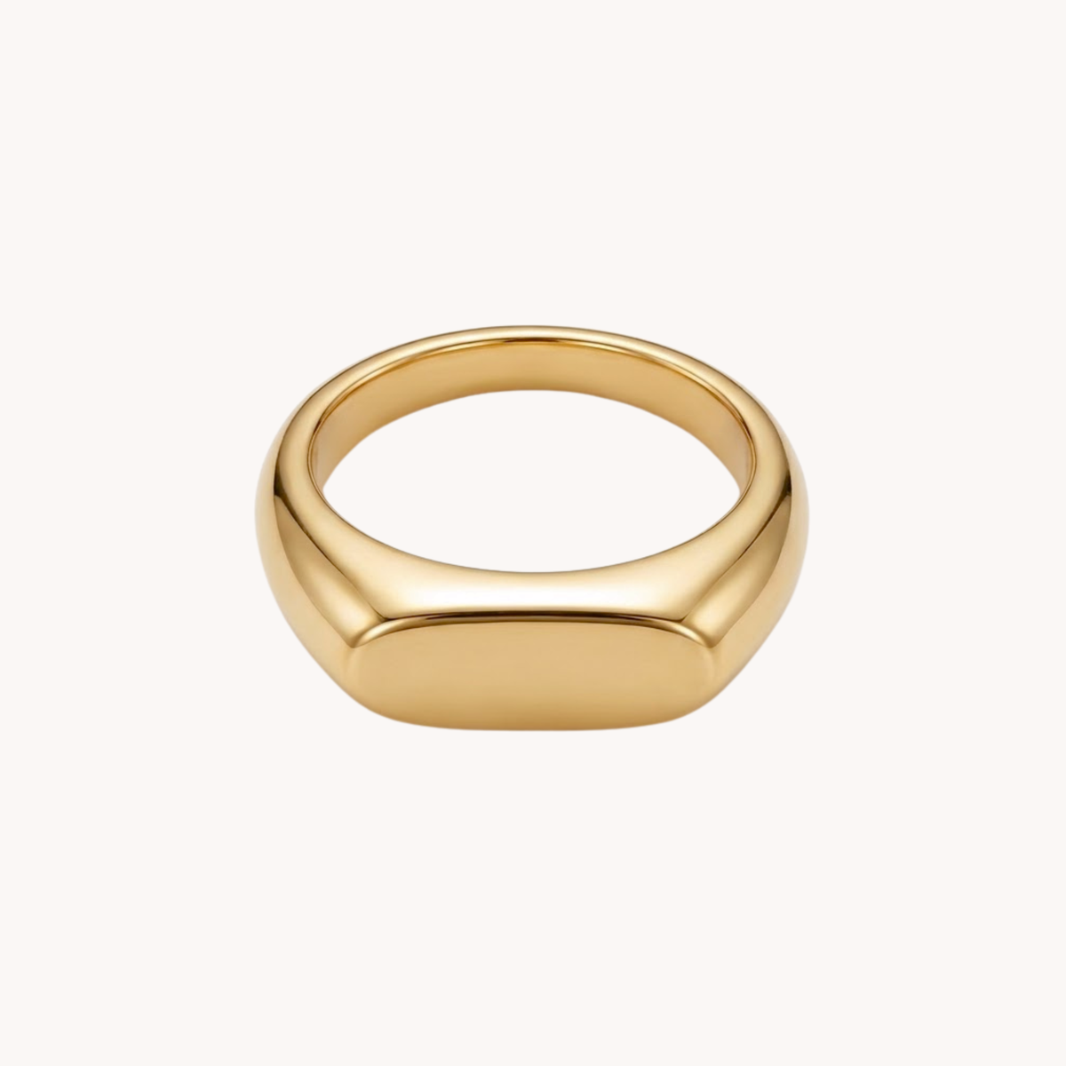 Anello Clean Signet a Piastra Ovale - VANDEM