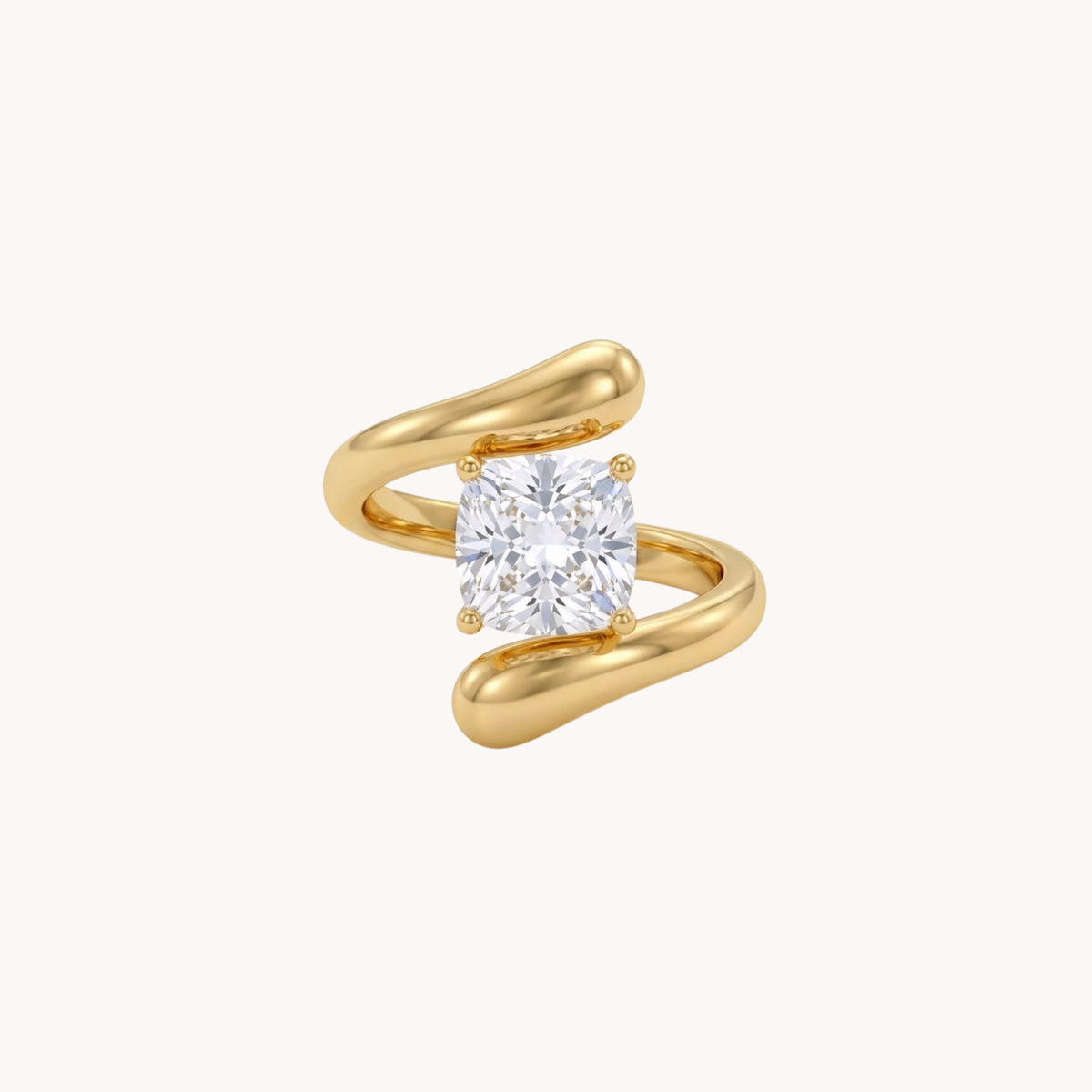 Anello Fluid Pave con Zircone Scultoreo - VANDEM