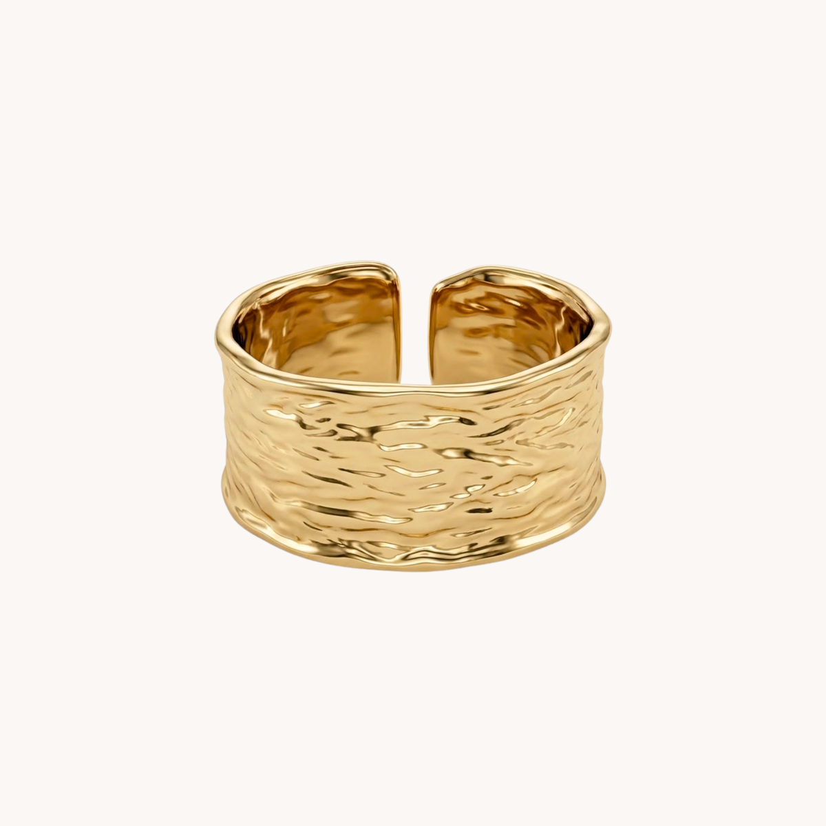 Anello Sahara Statement Texture Martellata - VANDEM