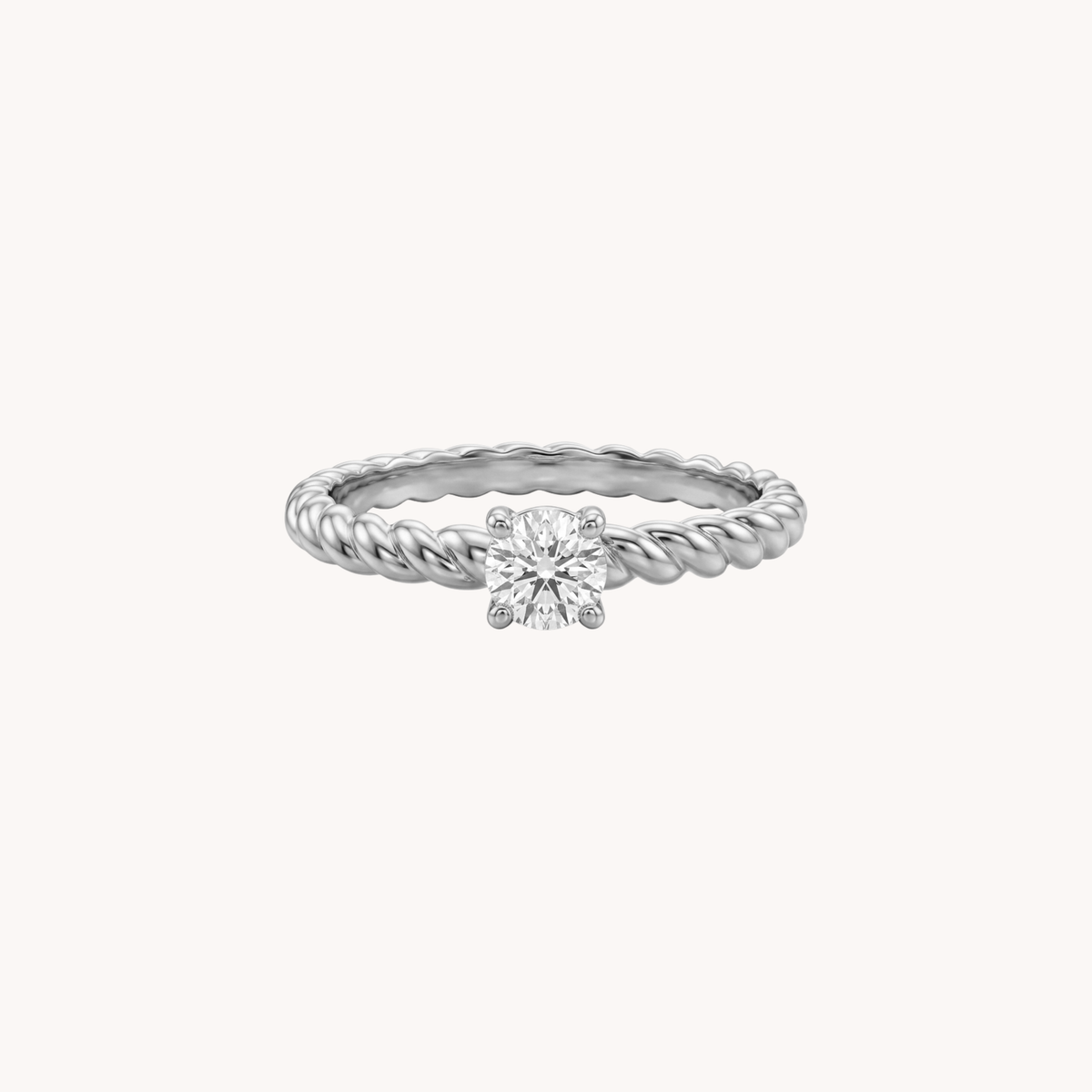 Anello Spiral Diamond a Torchon con Zircone argento - VANDEM