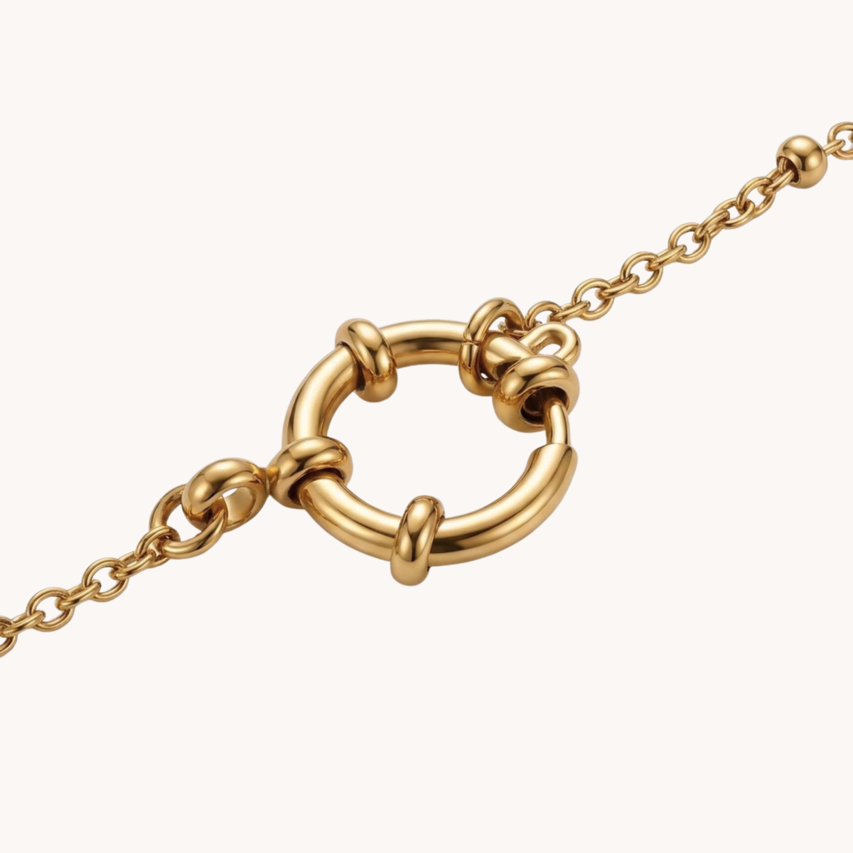 Bracciale a Catena Sfere con Anello Apribile - Ciondolo non incluso, esempio - VANDEM