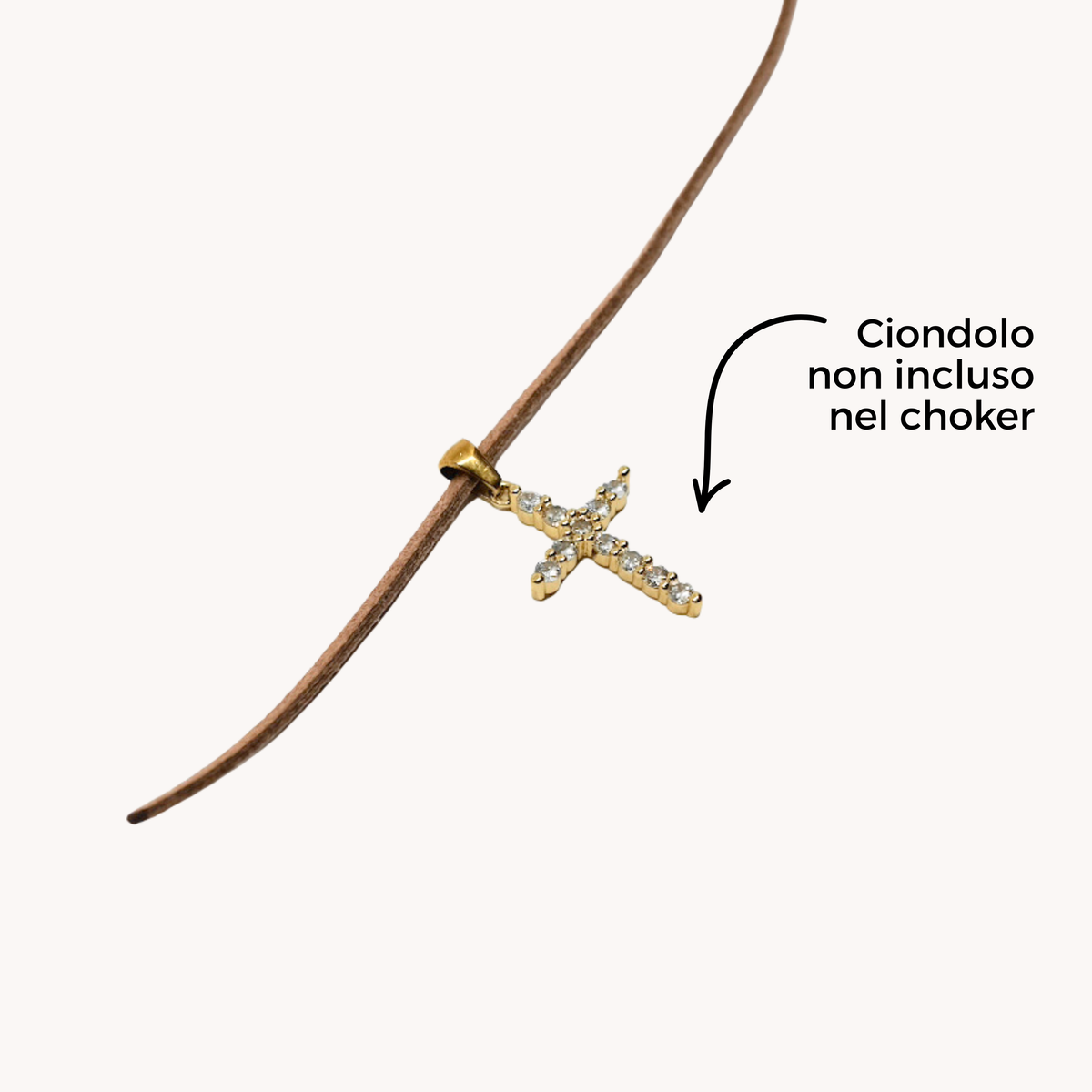 Choker Scamosciato - Dettaglio - VANDEM