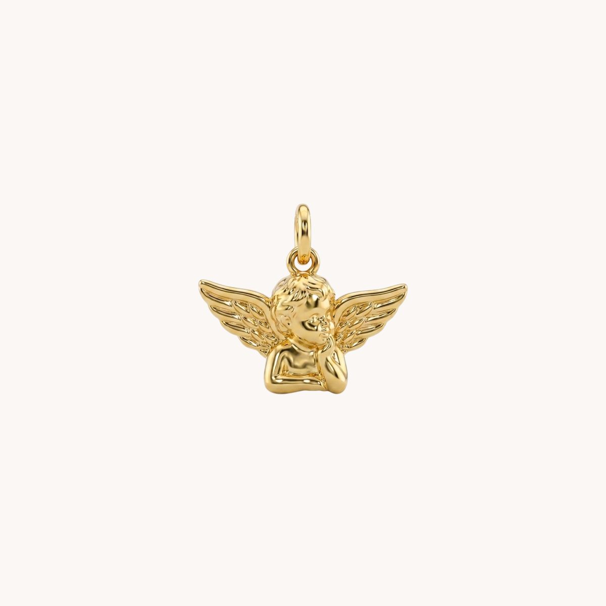 Ciondolo angelo custode cherubino 3D oro - VANDEM