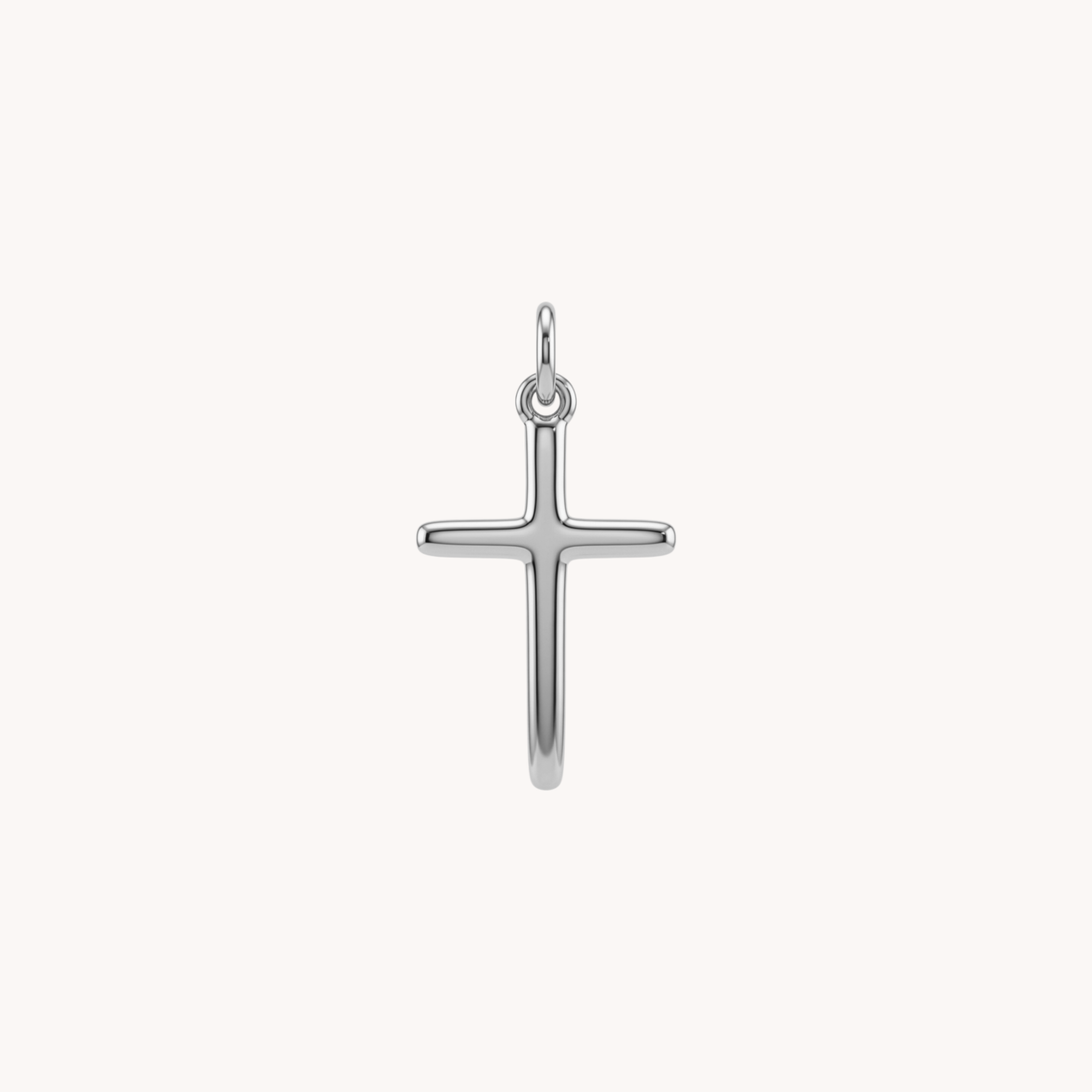 Ciondolo croce latina liscia Minimal argento - VANDEM