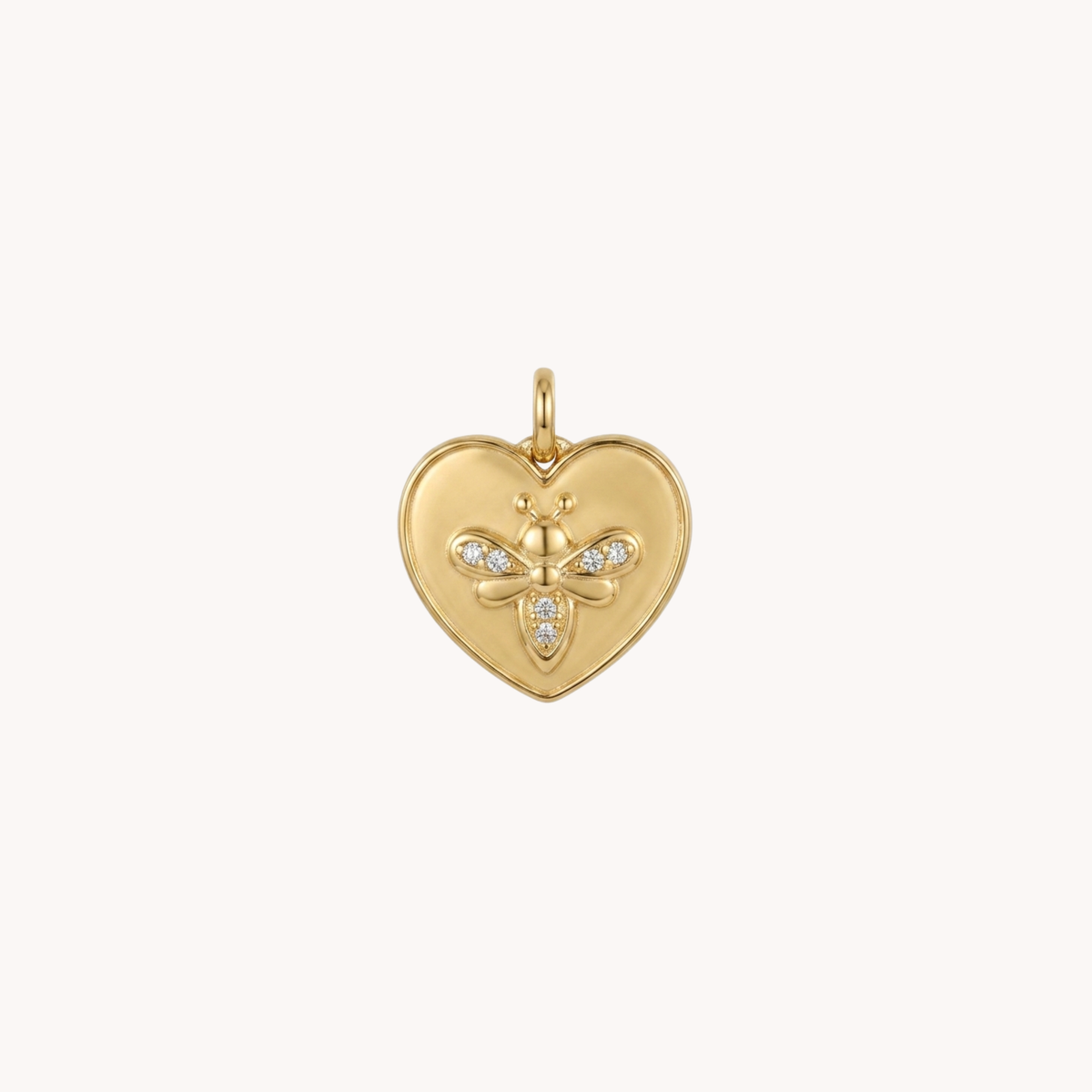 Ciondolo cuore con ape di zirconi Queen Bee - VANDEM