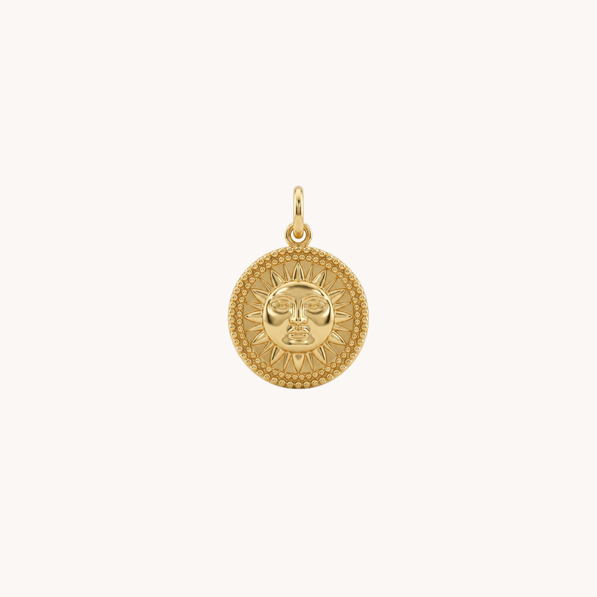 Ciondolo medaglia con sole inciso Sun Coin oro - VANDEM