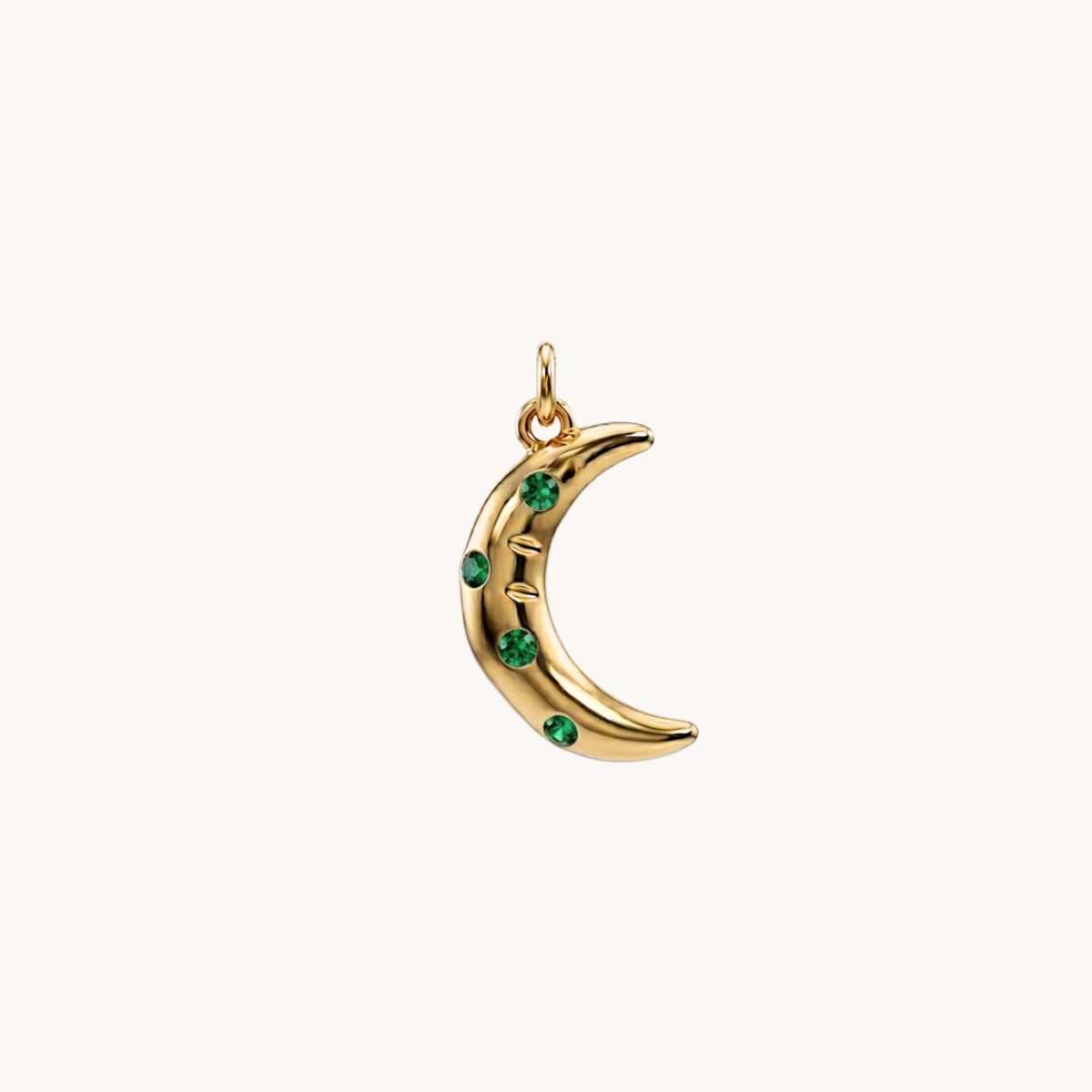 Ciondolo mezzaluna con zirconi Luna Crescent verde - VANDEM