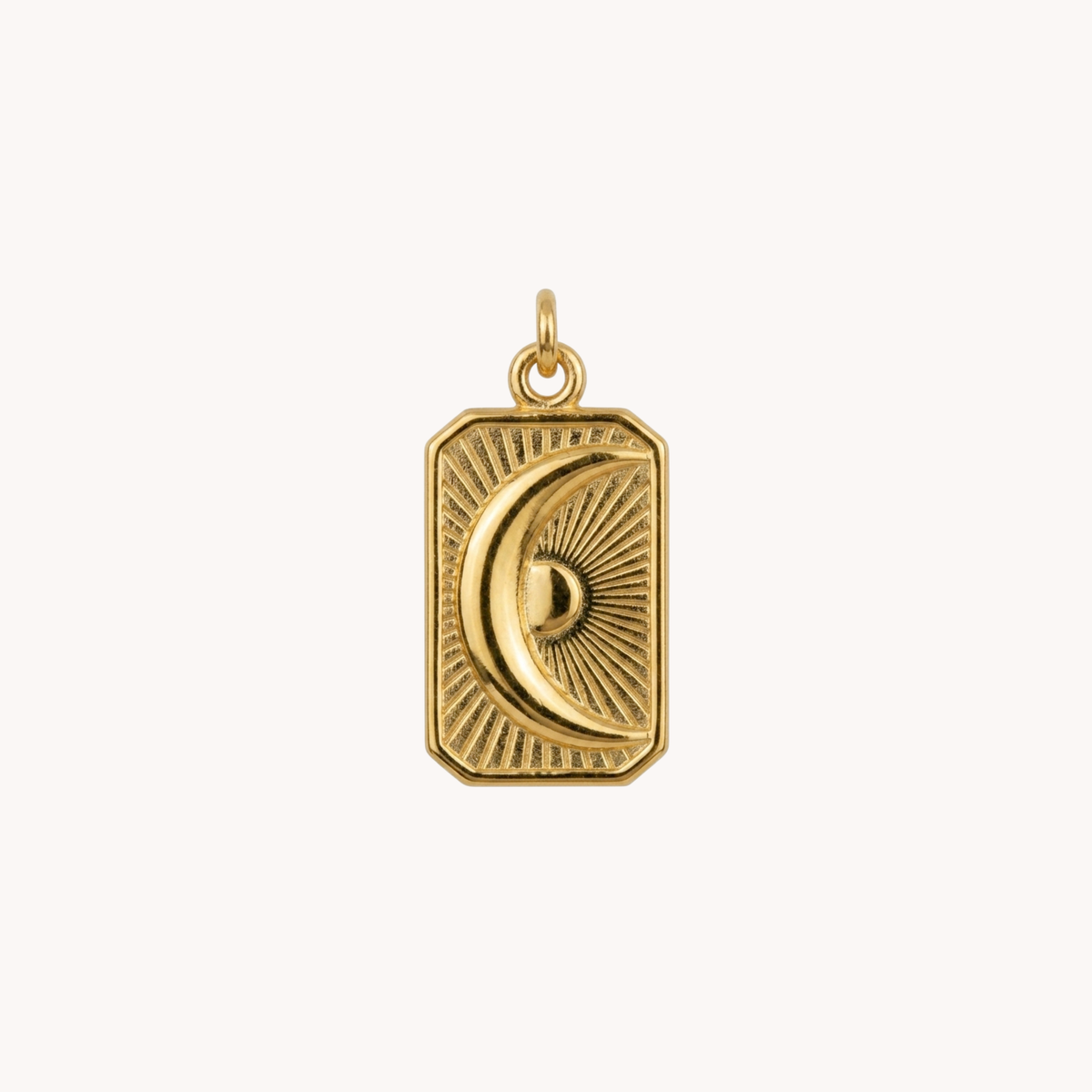 Ciondolo piastrina con luna stile tarocchi oro - VANDEM