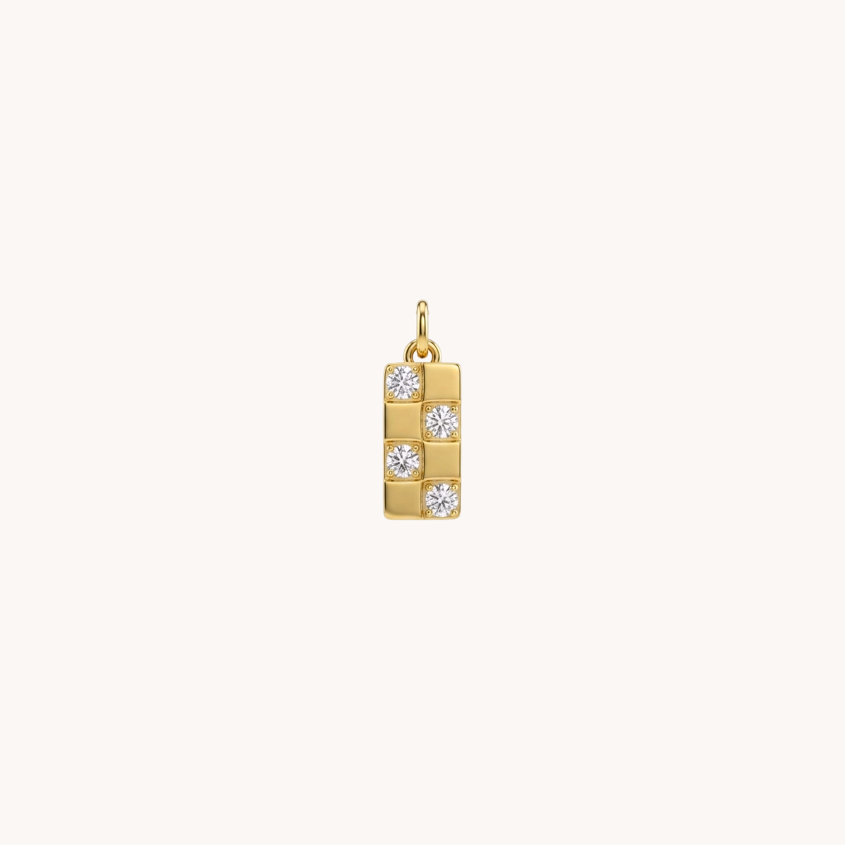 Ciondolo piastrina rettangolare con zirconi Rectangle Shine - VANDEM