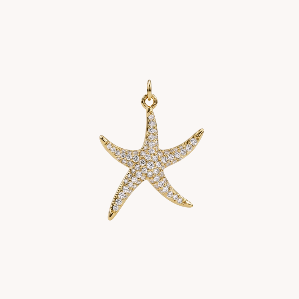 Ciondolo stella marina con zirconi bianchi Glam Starfish oro - VANDEM
