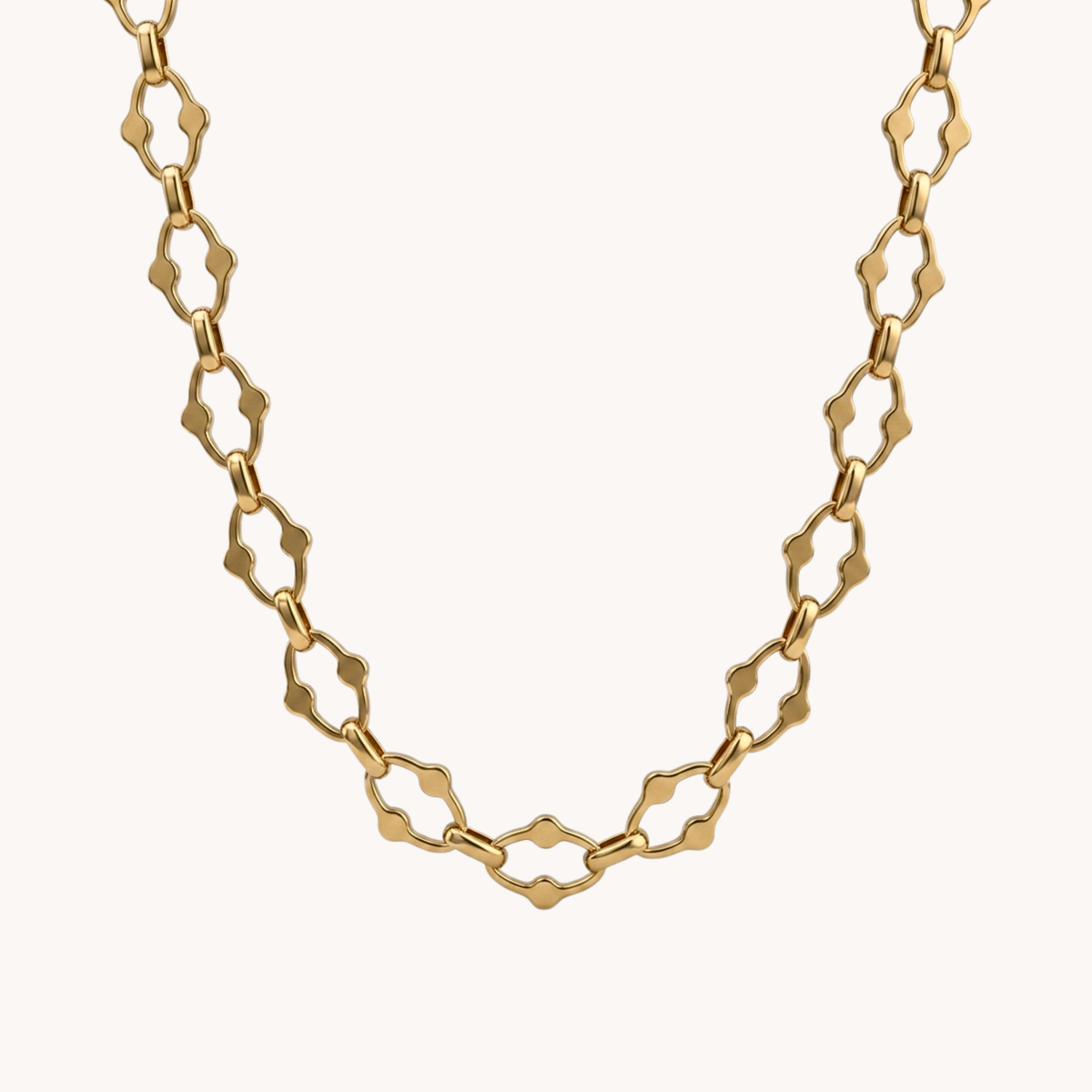 Collana Rhombus Link a Maglie Traforate oro - VANDEM