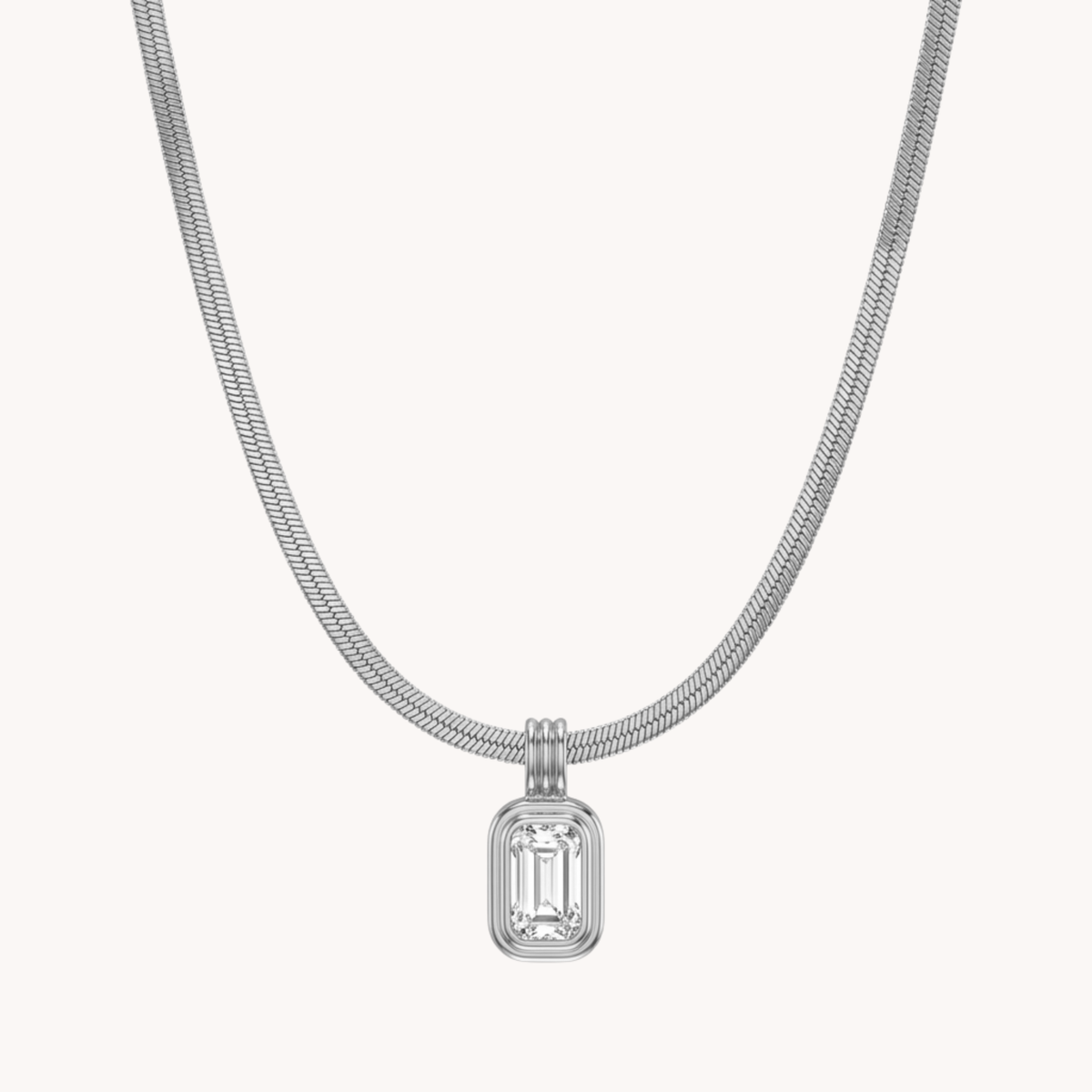 Collana Snake Royal con Zircone argento - VANDEM