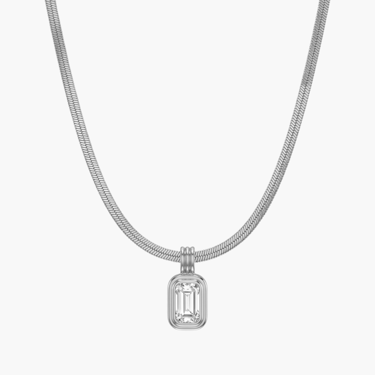 Collana Snake Zircone con Croce Zirconata argento - VANDEM
