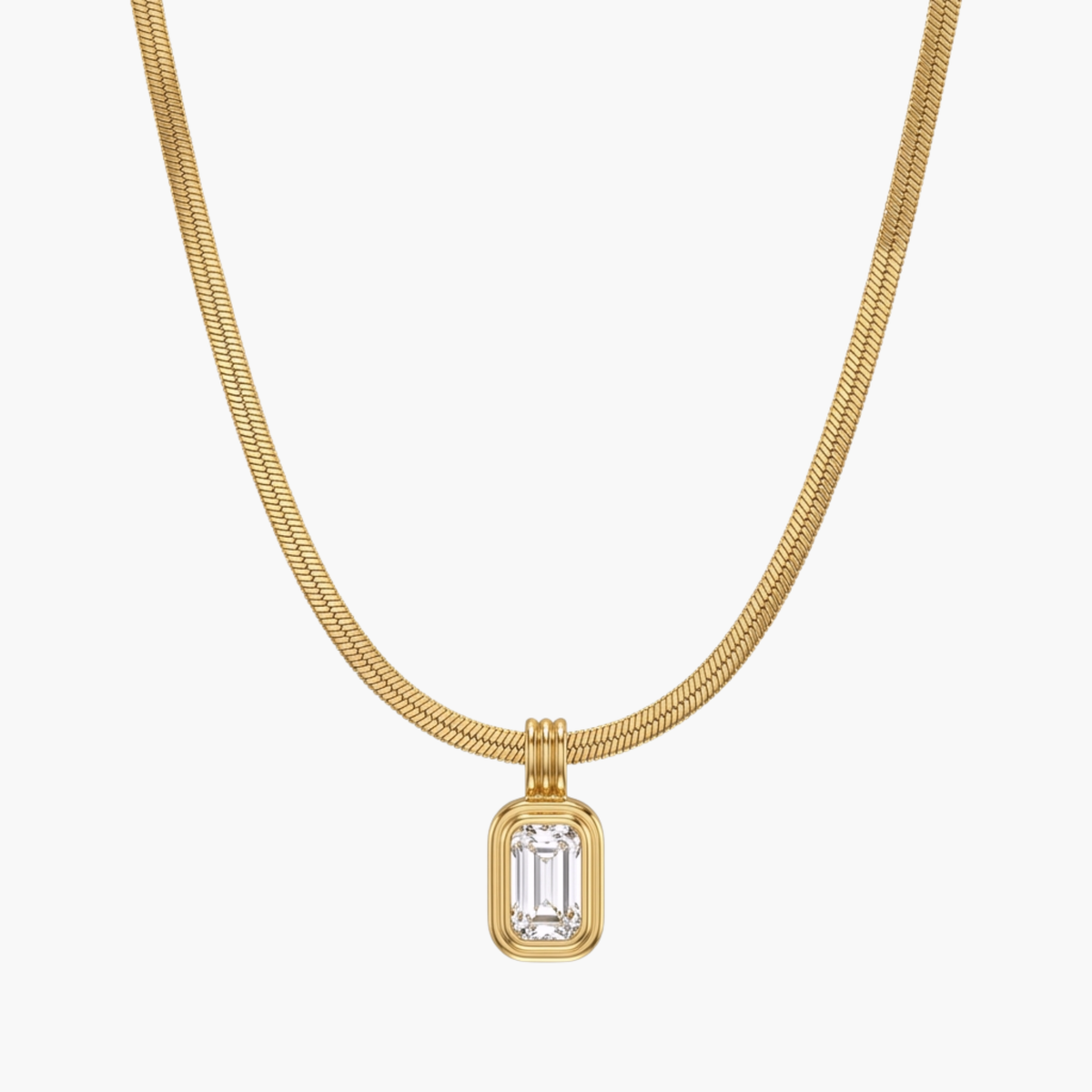 Collana Snake Zircone con Croce Zirconata oro - VANDEM