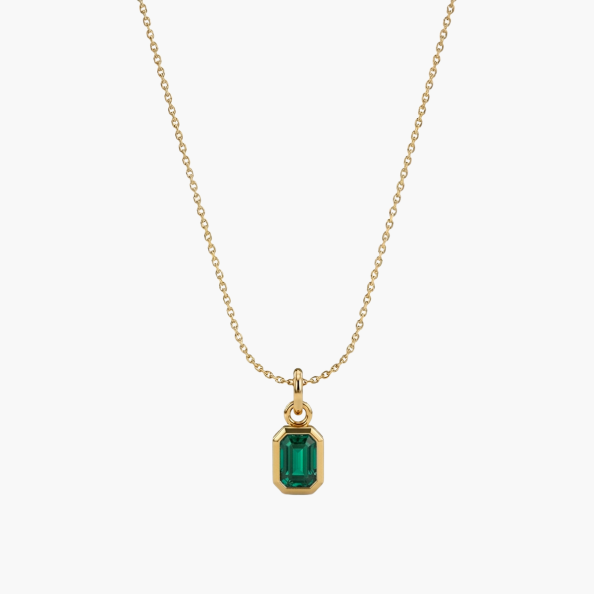Collana Zircone Mini Verde Smeraldo oro - VANDEM