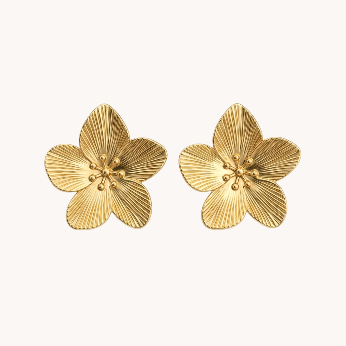 Coppia Orecchini Flower a Forma di Fiore 3D - VANDEM