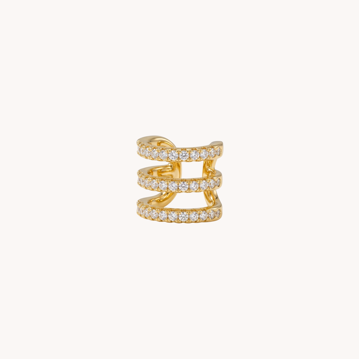 Ear Cuff Triple Shine Tre Fasce con Zirconi - VANDEM