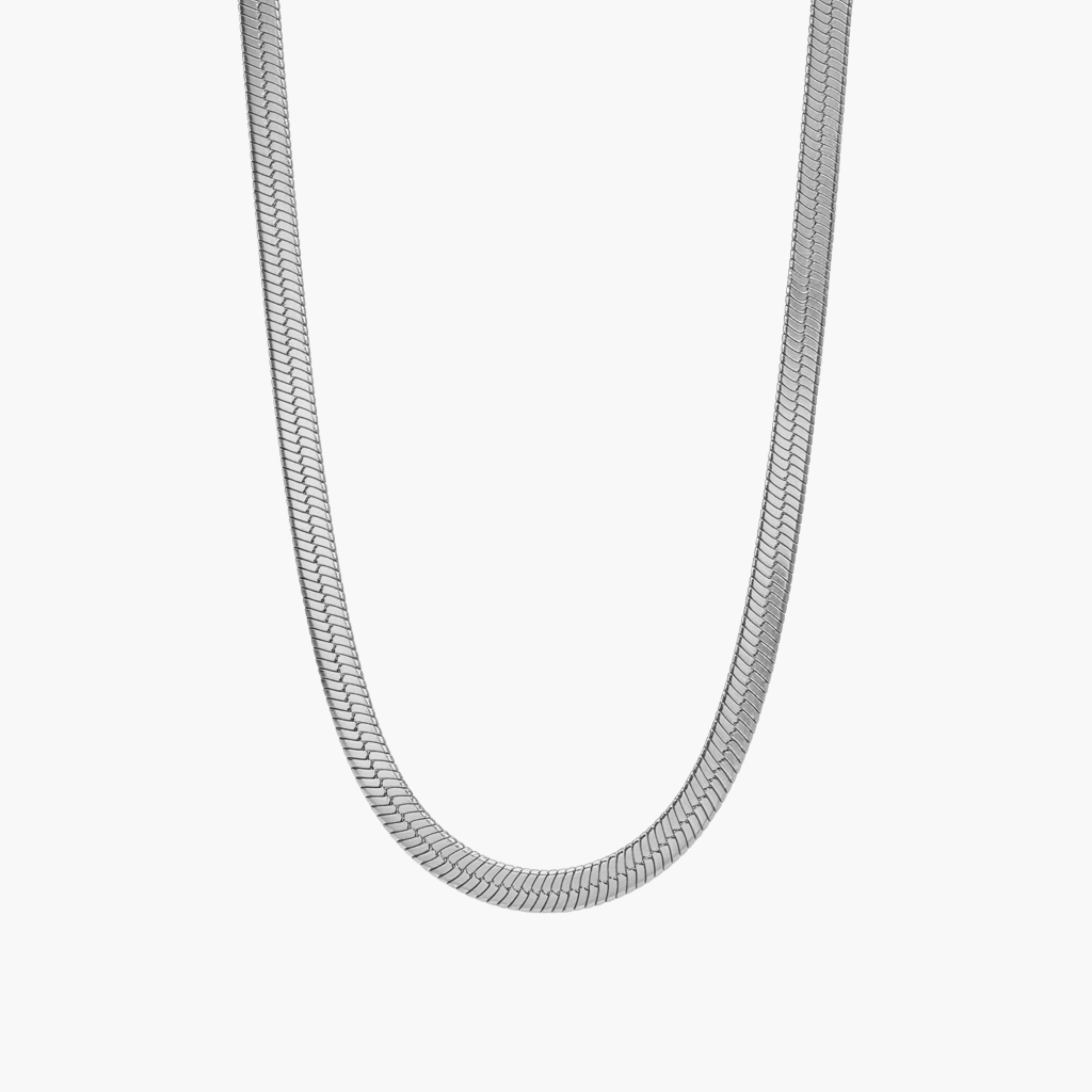 Girocollo Snake Large Python VANDEM in acciaio oro, collana da uomo spessa a maglia piatta a serpente lucida a specchio