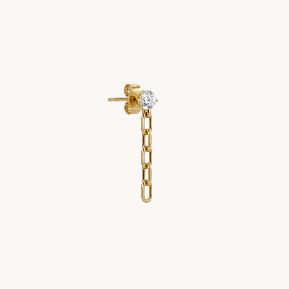 Mono Orecchino Diamond Link Catenina Pendente - VANDEM
